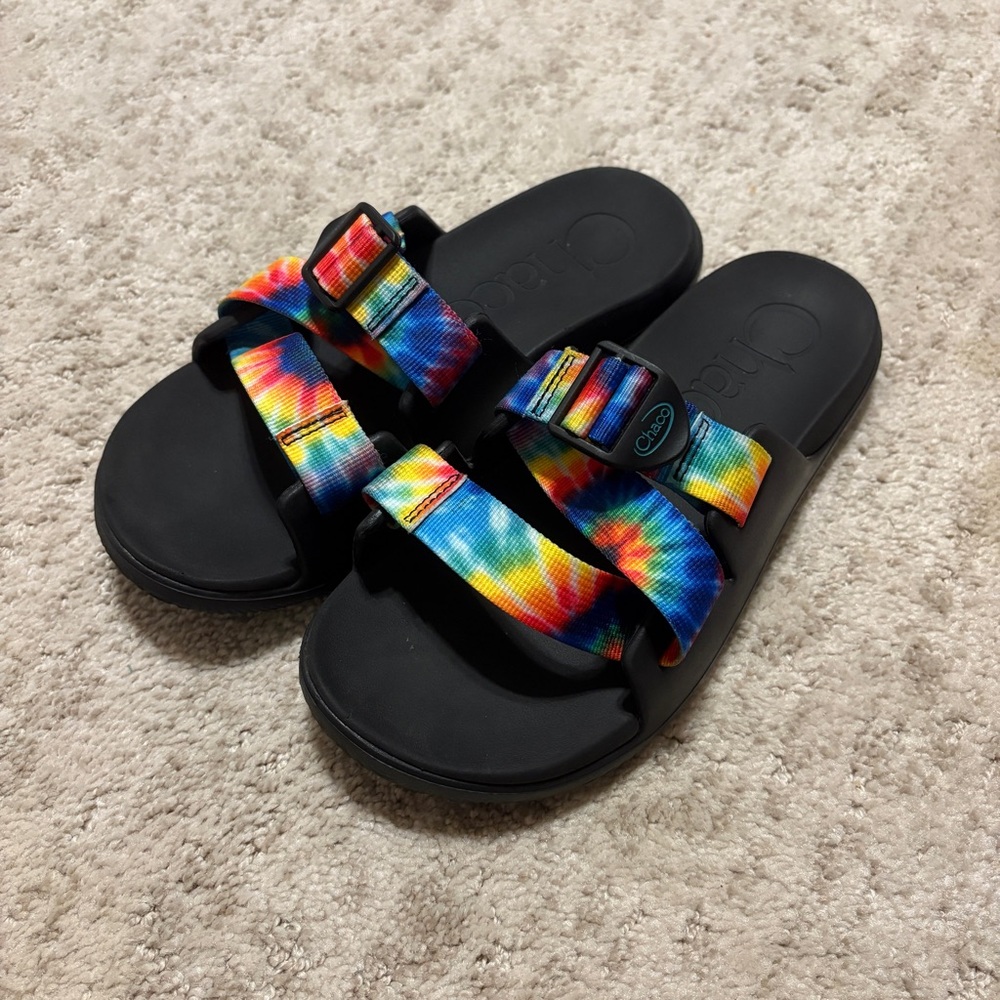 Chaco Chillos Tie Dye Slide Sandal Size 8 Wet / dry Rubber
